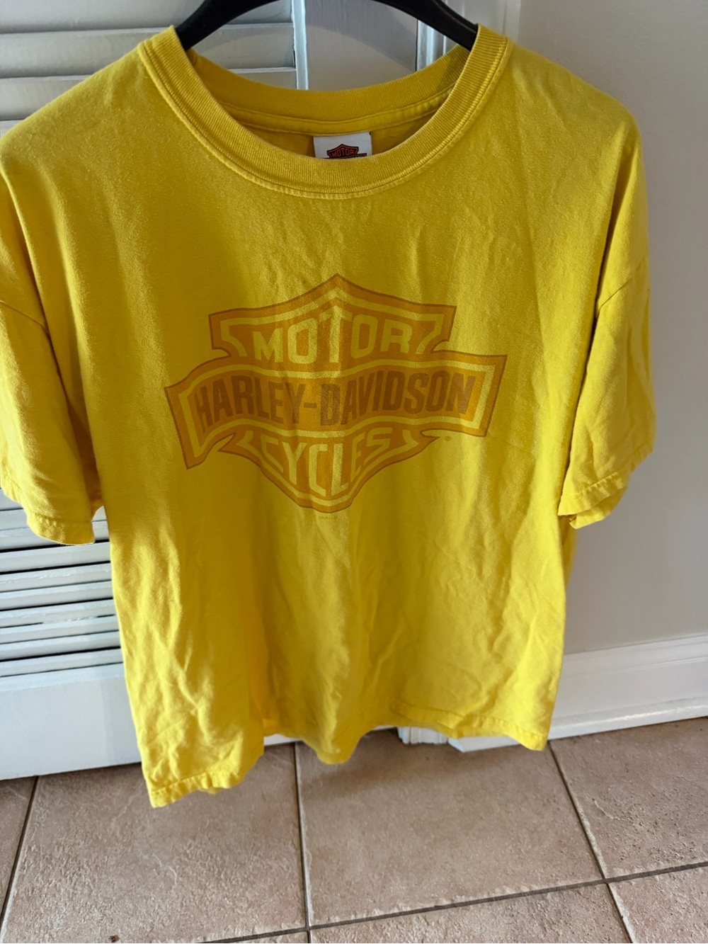 Harley Davidson Battlefield Gettysburg PA Yellow T-Shirt Biker Built Size XL USA